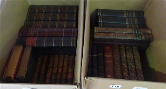 2 boxes of leather bindings